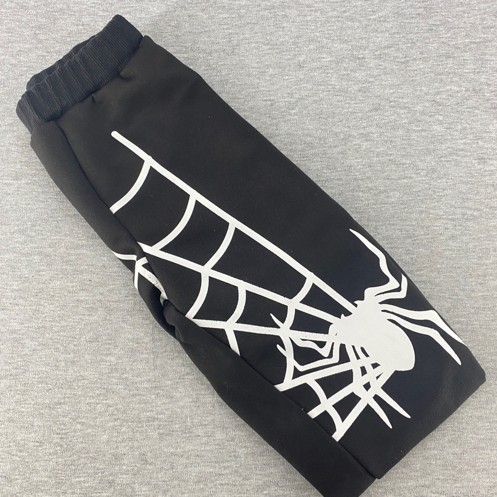 Kids Black Spiderweb‎ Halloween Sweatpants Joggers, Size 5Y, Boys Girls